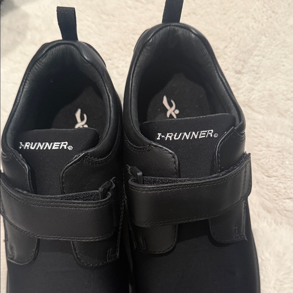i-Runner Women’s Healer Comfort Shoes Black Velcro Sneakers - Picture 4 of 6